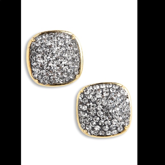 kate spade clay pave small square studs